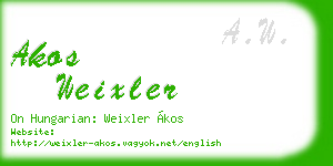 akos weixler business card
